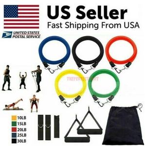 11 PCS ❤Yoga Abs Band Set Exercise  New❤FASTSHIPIN